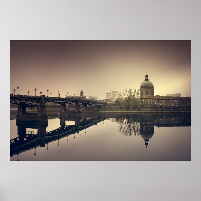 Affiches Reflets sur la Garonne - Toulouse (Devant)
