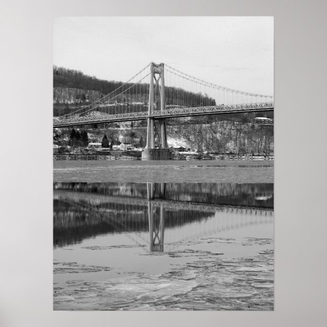 Affiches Réflexion de la tour Icy Bridge (Devant)