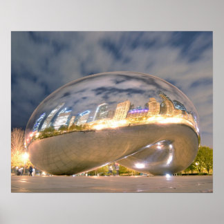 Affiches Réflexion des haricots de nuit de Chicago