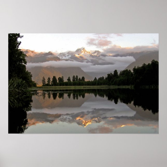 Affiches Réflexion du lac Matheson (Devant)