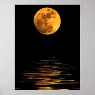 Affiches Réflexion d'une Pleine lune