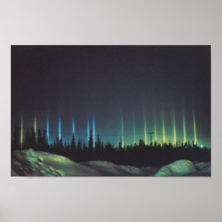 Affiches réflexions lumineuses en alaska