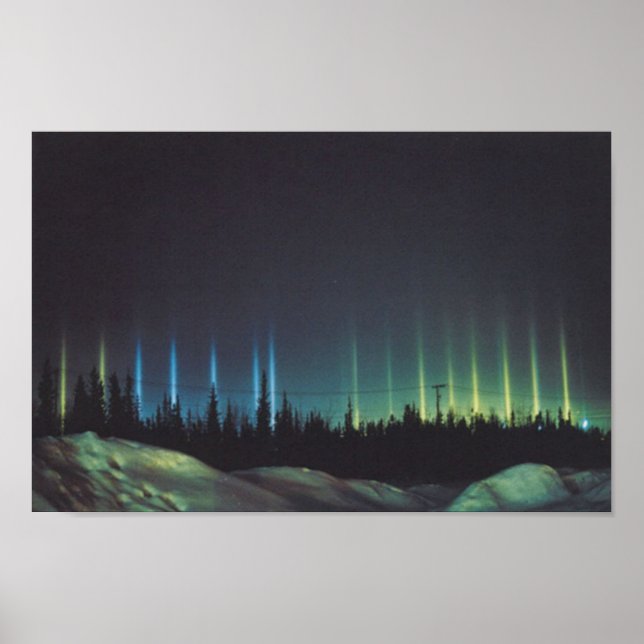 Affiches réflexions lumineuses en alaska (Devant)