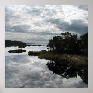 Affiches Réflexions miroir, île Sarah, Tasmanie