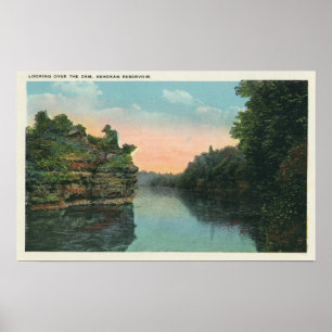 Affiches Regard au-dessus du barrage de réservoir d'Ashokan