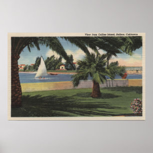 Affiches Regardez de l'île de Collins, voilier sur l'eau
