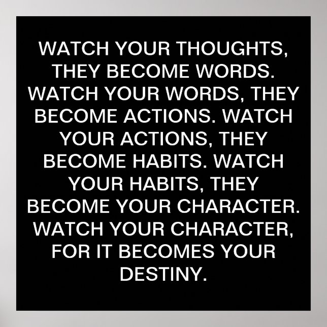 AFFICHES REGARDEZ VOS PENSÉES (Devant)