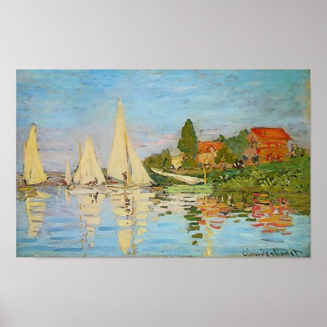 Affiches Regatta at Argenteuil by Claude Monet (Devant)
