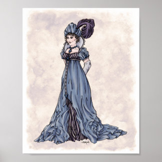 Affiches Regency Mode - Lady #3 - 8x10 Art Print
