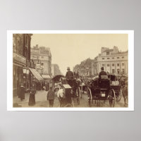 Regent Circus, Londres, vers 1880 (photo sépia)