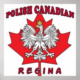 Affiches Regina Polonaise Feuille canadienne