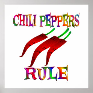 Affiches Règle Chili Peppers