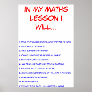 Affiches Règles de classe