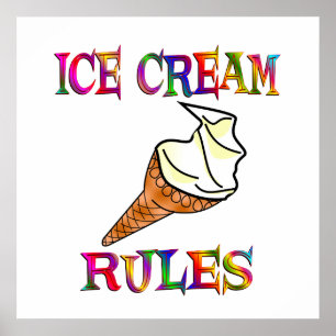 Affiches Règles de crème glacée