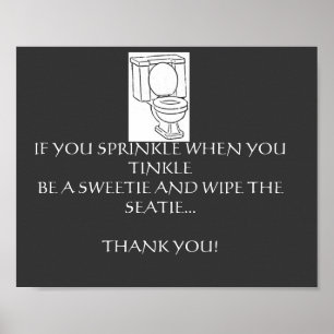 AFFICHES RÈGLES DE SALLE DE BAINS DE TOILETTE