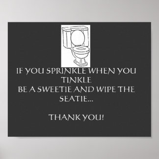 AFFICHES RÈGLES DE SALLE DE BAINS DE TOILETTES