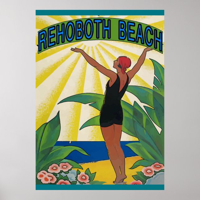Affiches Rehoboth Beach Style Vintage (Devant)