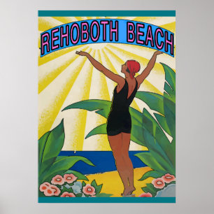 Affiches Rehoboth Beach Style Vintage