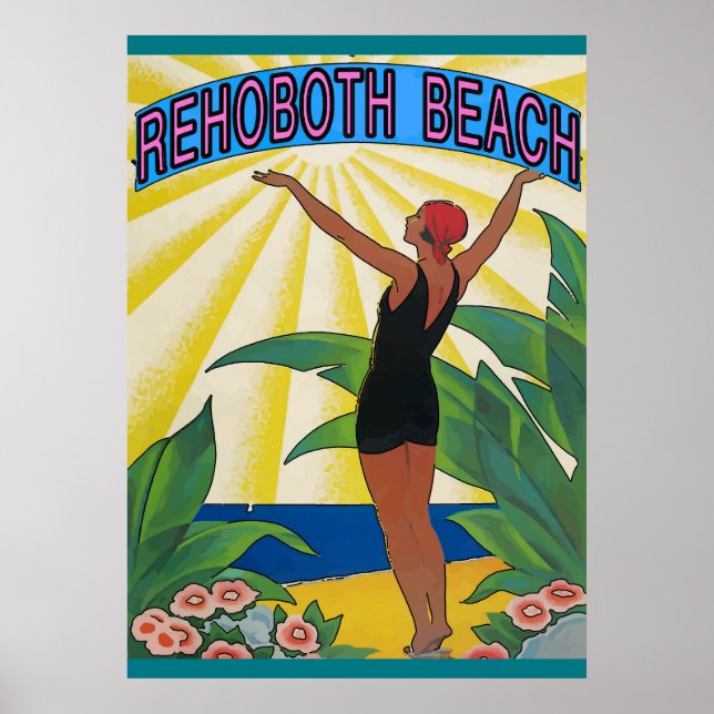Affiches Rehoboth Beach Style Vintage (Devant)