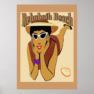 Affiches Rehoboth, Lady on Beach