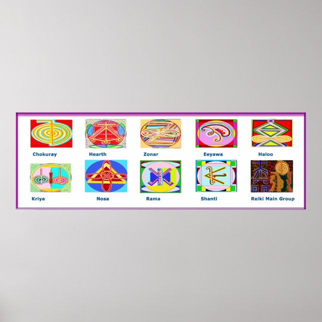 Affiches REIKI Karuna Symboles du Maître de guérison (Devant)