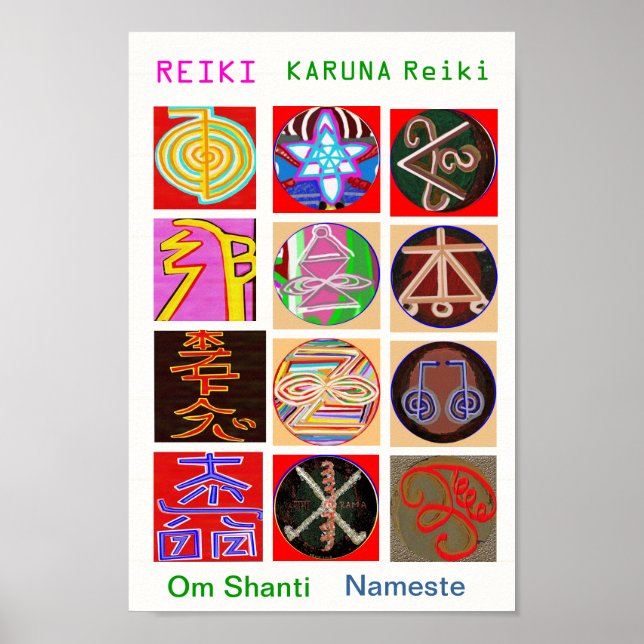 Affiches REIKI KARUNA Symboles du Maître de guérison (Devant)