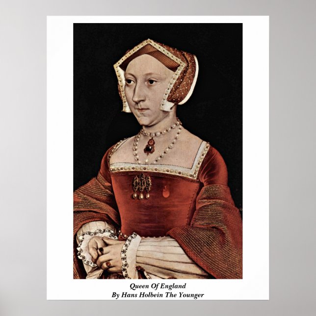 Affiches Reine D'Angleterre Par Hans Holbein Le Jeune (Devant)