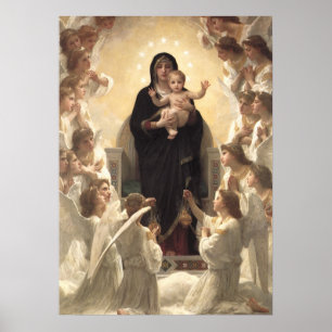Affiches Reine des Anges Regina Angelorum par Bouguereau