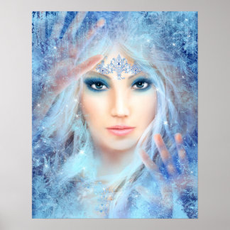 Affiches Reine des neiges. Une belle femme d'hiver. Portrai