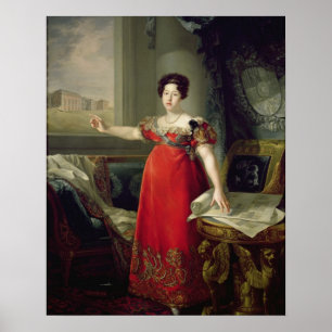 Affiches Reine Dona Maria Isabel de Braganza, 1829 (huile s