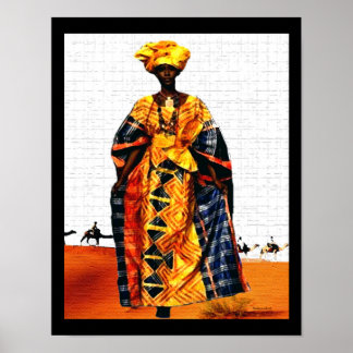 Affiches Reine du désert des tribus africaines
