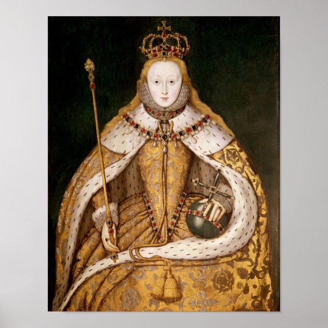 Affiches Reine Elizabeth I à Coronation Robes (Devant)