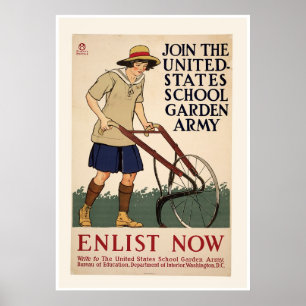 Affiches Rejoignez l'Armée du jardin scolaire