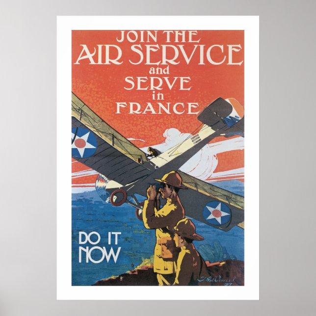Affiches Rejoignez le service aérien (Devant)