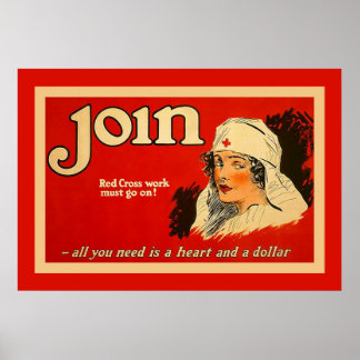 Affiches Rejoindre ~ Infirmière Vintage WW1