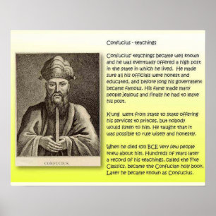 Affiches Religion, Confucianisme, Enseignement