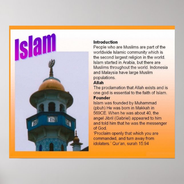 Affiches Religion, Islam, introduction (Devant)