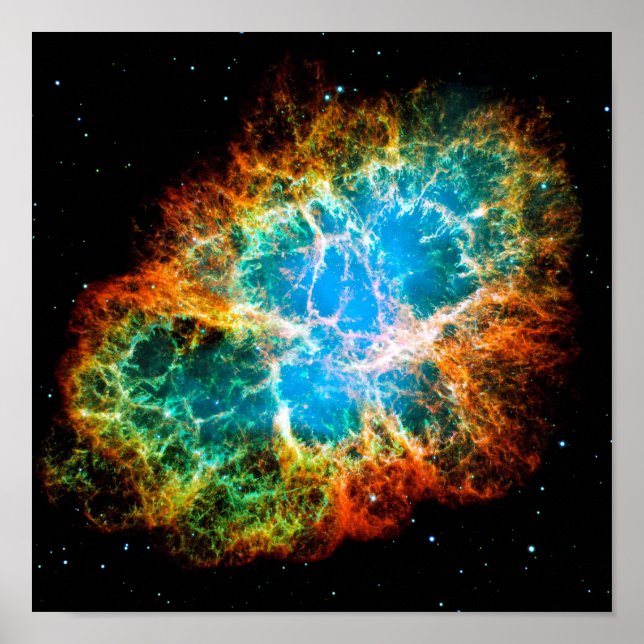 Affiches Rémanent de supernova de la nébuleuse du Crabe pho (Devant)