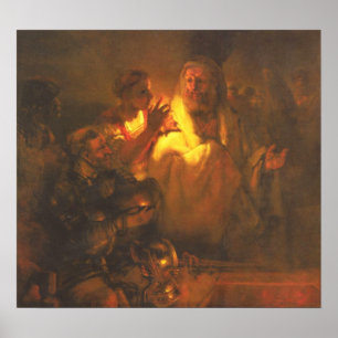 Affiches Rembrandt - L'apôtre Pierre a refusé le Christ