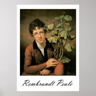 Affiches Rembrandt Peale Rubens Peale avec un géranium 1