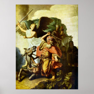 Affiches Rembrandt - Prophète Balaam et l'âne