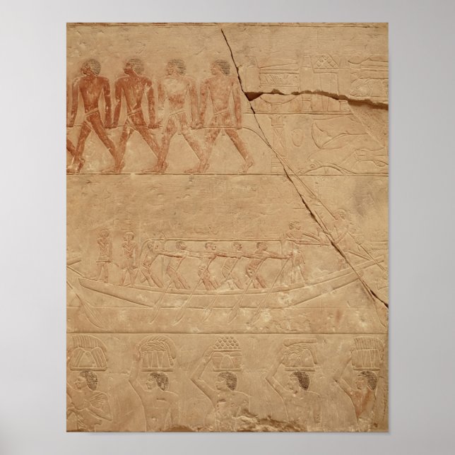 Affiches Remorque un bateau, de la Mastaba de Mereruka (Devant)