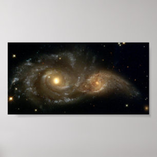 Affiches Rencontre de la NASA entre deux galaxies spirales