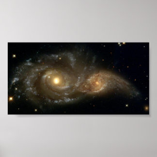 Affiches Rencontre de la NASA entre deux galaxies spirales