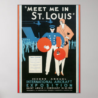 Affiches Rencontrez-moi dans l'exposition d'aéronefs St. Lo