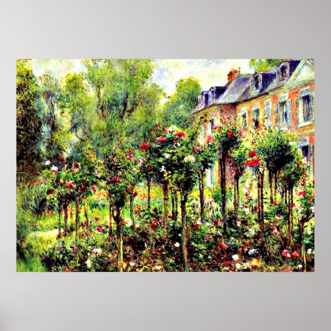 Affiches Renoir - Le Jardin Rose à Wargemont (Devant)