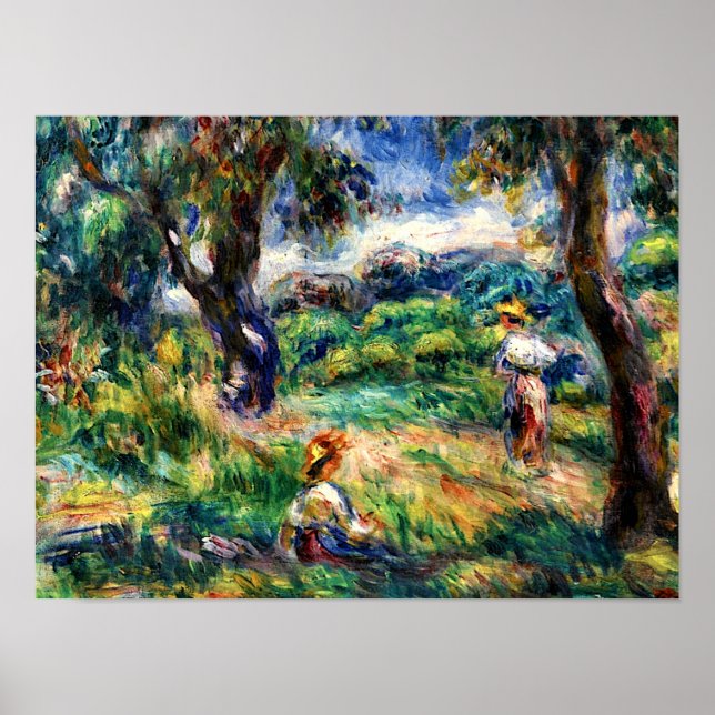 Affiches Renoir - Paysage bleu (Devant)