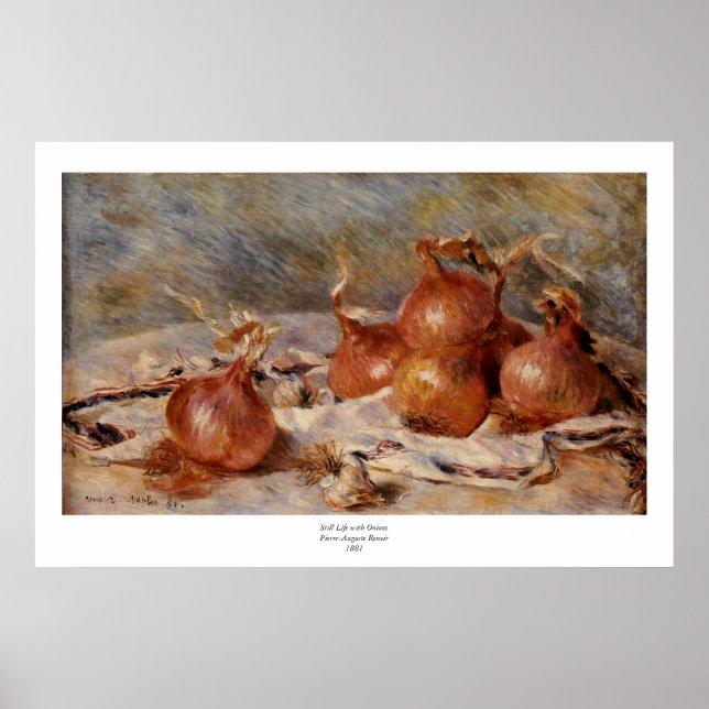 Affiches Renoir's Still Life with Onions (1881) (Devant)