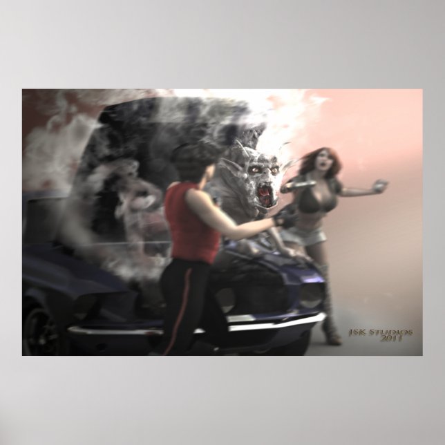 Affiches Réparation de la route (Devant)