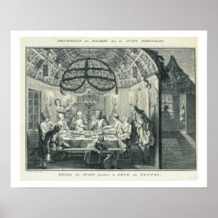 Affiches Repas juif pendant la fête des Tabernacles, i